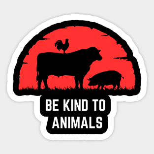 Be Kind to Animals Sticker